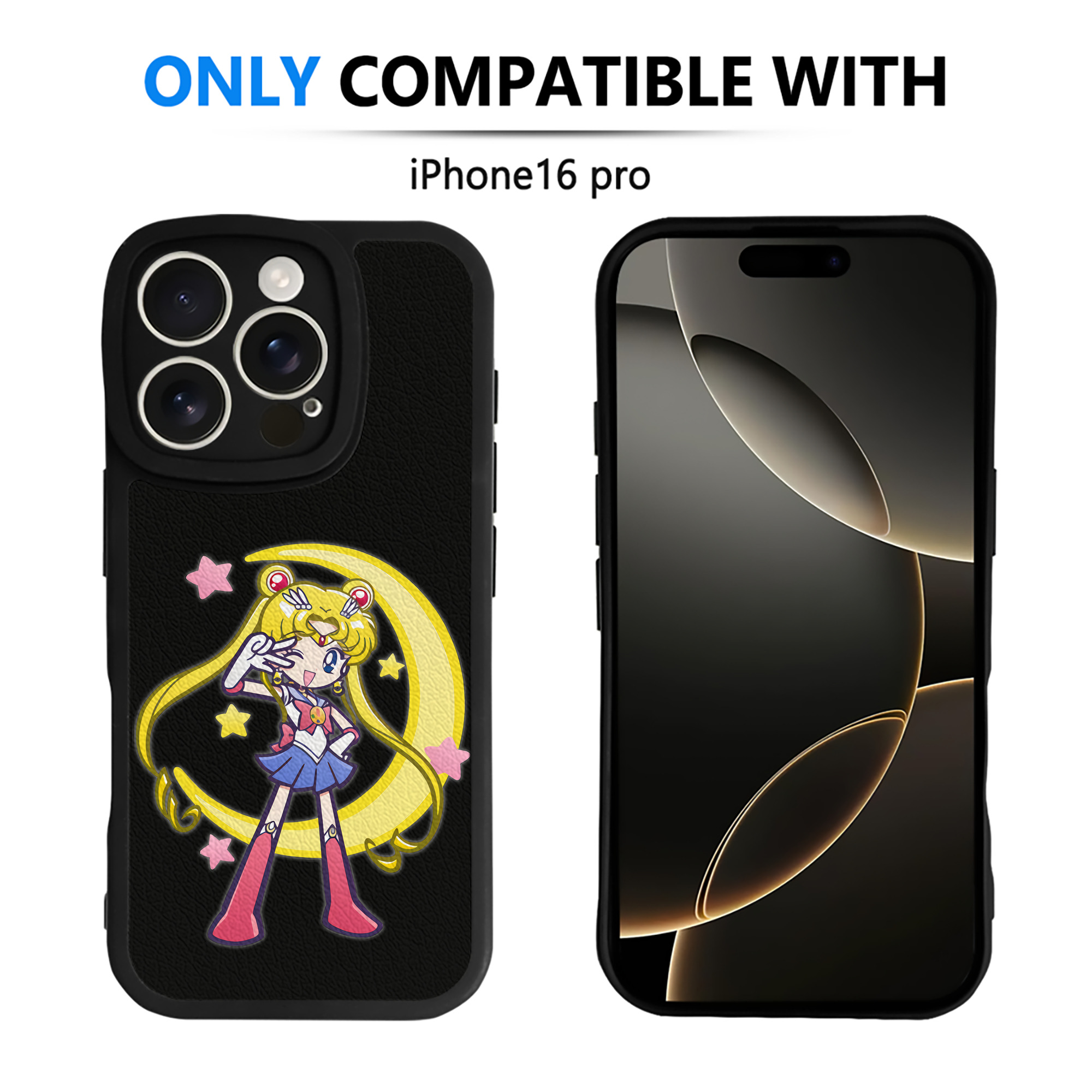 （画像用） 美少女戦士セーラームーン 月野 うさぎ つきの うさぎ Sailor Moon Tsukino Usagi 【iPhone 16シリーズ対応】シリコンスマホケース（レザー調） 材質：シリコン